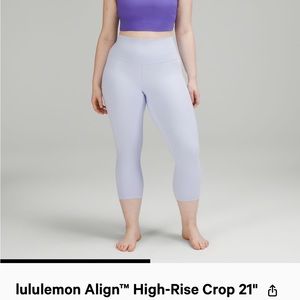 Lululemon align high rise crop 21”